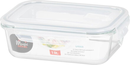 Dóza MagicHome, obdĺžniková, 1000 ml, s vekom, s ventilom na odvetrávanie
