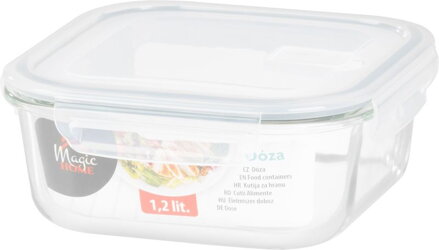 Dóza MagicHome, štvorcová, 1200 ml, s vekom, s ventilom na odvetrávanie