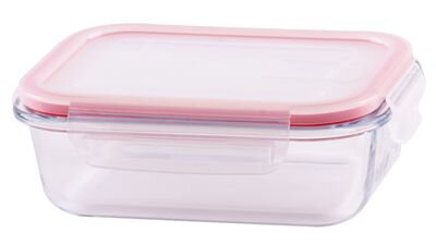 Doza MagicHome BSG2, 0650 ml, 17x13x6 cm, borosilikátové sklo/PP