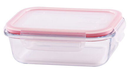Doza MagicHome BSG2, 0650 ml, 17x13x6 cm, borosilikátové sklo/PP