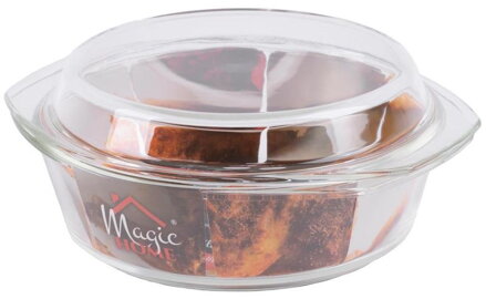 Misa MagicHome, zapekacia, 2.5 lit, borosilikátové sklo, oválna
