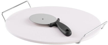 Podnos MagicHome, na pizzu, s krájačom, kameň 30cm