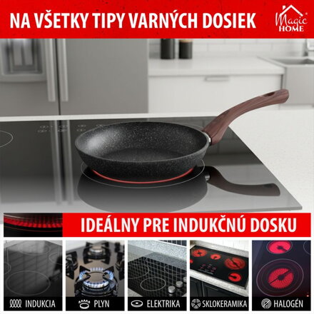 Panvica MagicHome Black Marble Line, 20 cm