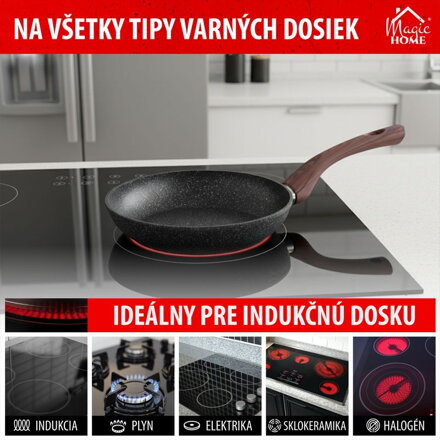 Panvica MagicHome Black Marble Line, 24 cm