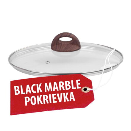 Pokrievka MagicHome Black Marble Line, 28 cm