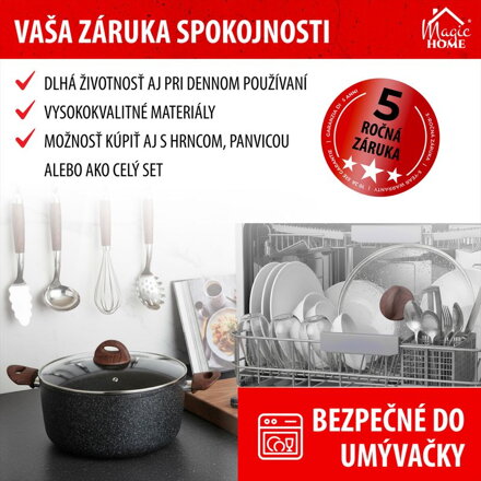 Pokrievka MagicHome Black Marble Line, 28 cm