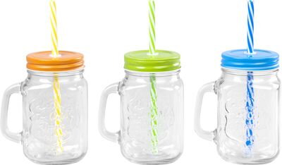 Pohár MagicHome, sklenený, so slamkou, s farebným viečkom, sklo, 480 ml, Sellbox 12 ks Pohár MagicHome, sklenený, so slamkou, s farebným viečkom, sklo, 480 ml, Sellbox 12 ks