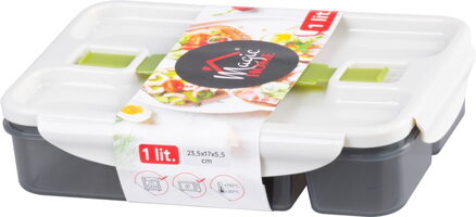 Obedár MagicHome, hranatý, s priehradkami, 1000 ml, 170x235x55 mm Obedár MagicHome, hranatý, s priehradkami, 1000 ml, 170x235x55 mm