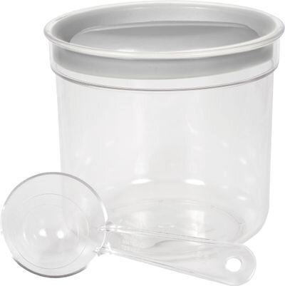Dóza Curver® DRY FOOD, 1L, s odmerkou, mix farieb mint/sivá/broskyňová, 13x12 cm
