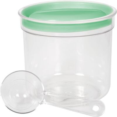 Dóza Curver® DRY FOOD, 1L, s odmerkou, mix farieb mint/sivá/broskyňová, 13x12 cm