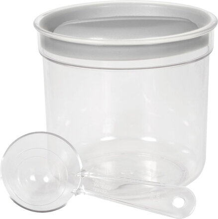 Dóza Curver® DRY FOOD, 1L, s odmerkou, mix farieb mint/sivá/broskyňová, 13x12 cm
