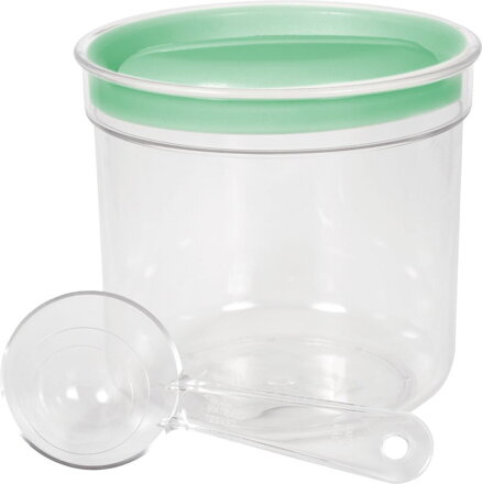 Dóza Curver® DRY FOOD, 1L, s odmerkou, mix farieb mint/sivá/broskyňová, 13x12 cm
