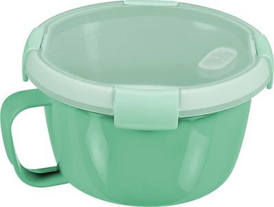 Dóza Curver® 0,9L, s uškom, mix farieb mint/sivá/broskyňová, 17x10 cm