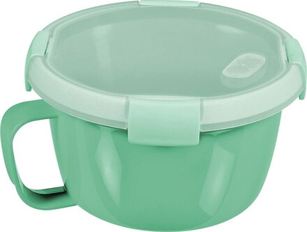 Dóza Curver® 0,9L, s uškom, mix farieb mint/sivá/broskyňová, 17x10 cm