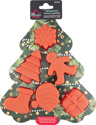 Forma MagicHome, silikónová, na pečenie, 6 vzorov , 22,2x18,5x2,5 cm