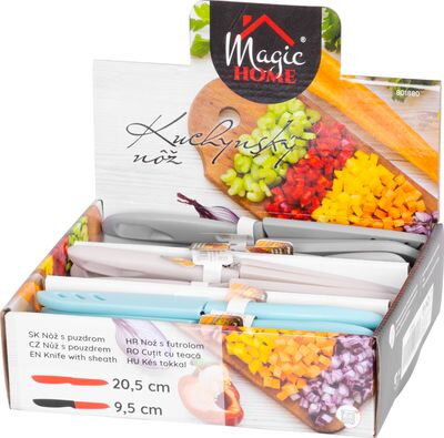 Nôž MagicHome, kuchynský, orezávací, s krytom, 20.5x2.8 cm, Sellbox 30 ks Nôž MagicHome, kuchynský, orezávací, s krytom, 20.5x2.8 cm, Sellbox 30 ks