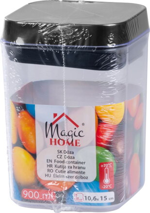 Dóza MagicHome, so silikónovým tesnením, 900 ml, 106x106x150 mm, stohovacia