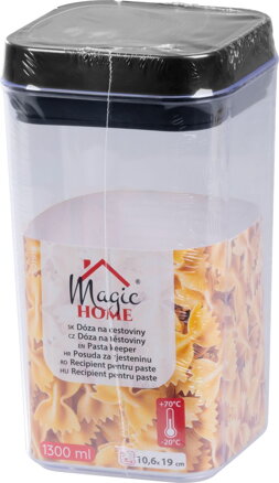 Dóza MagicHome, so silikónovým tesnením, 1300 ml, 106x106x190 mm, stohovacia