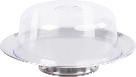 Box MagicHome, podnos na tortu, nerez, priehľadné veko, 31 cm Box MagicHome, podnos na tortu, nerez, priehľadné veko, 31 cm