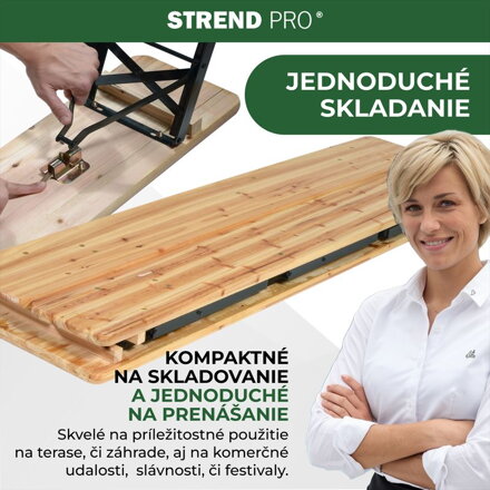 Set pivny DORTMUND Standard3, stôl 175x46x77 cm, 2x lavica 175x23x47 cm, drevo 25 mm