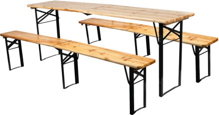 Set pivný DORTMUND Max3 Slim, stôl 220x50x76,5 cm, 2x lavica 220x25x46,5 cm, drevo 27 mm Set pivný DORTMUND Max3 Slim, stôl 220x50x76,5 cm, 2x lavica 220x25x46,5 cm, drevo 27 mm