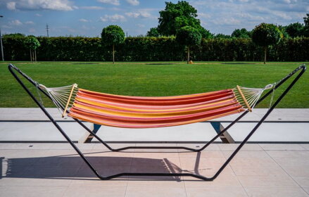 Sieť OLIVIA, bavlna, oranžová, max. 200 kg, 200x150 cm Sieť OLIVIA, bavlna, oranžová, max. 200 kg, 200x150 cm