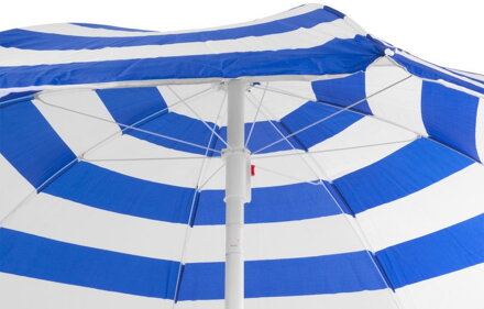 Slnečník DALIA 180 cm, 32/32 mm, s naklápacím kĺbom, modro-biely, plážový Slnečník DALIA 180 cm, 32/32 mm, s naklápacím kĺbom, modro-biely, plážový