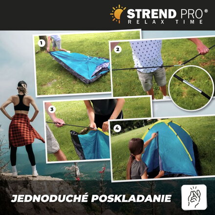 Stan Strend Pro, turistický, pre 2 osoby, zelený, 205x150x100 cm Stan Strend Pro, turistický, pre 2 osoby, zelený, 205x150x100 cm