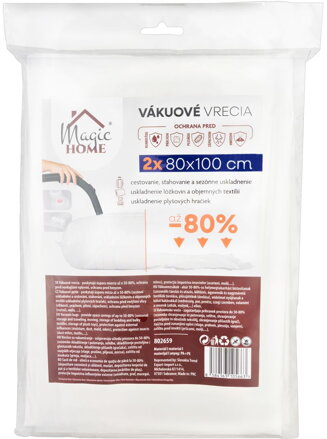 Vak Vrece MagicHome, vákuové, s odsávaním 80 x 100 cm, bal 2 ks