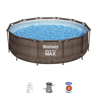Bazen Bestway® Steel Pro MAX Deluxe Series™, 366x100 cm, filter, rebrík