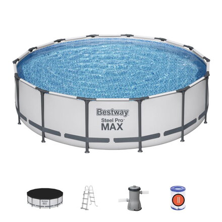 Bazen Bestway® Steel Pro MAX, 427x107 cm, filter, rebrík, plachta