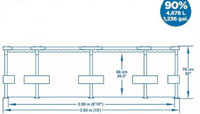 Bazen Bestway® Steel Pro™, 305x76 cm, filter Bazen Bestway® Steel Pro™, 305x76 cm, filter