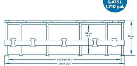 Bazen Bestway® Steel Pro™, 366x76 cm, filter Bazen Bestway® Steel Pro™, 366x76 cm, filter