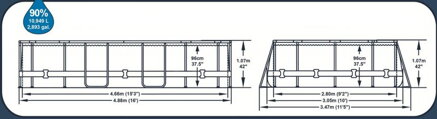 Bazén Bestway® Power Steel™, 488x305x107 cm, filter, pumpa, rebrík, plachta, dávkovač Bazén Bestway® Power Steel™, 488x305x107 cm, filter, pumpa, rebrík, plachta, dávkovač