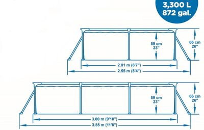 Bazén Bestway® Steel Pro™, 56411, filter, pumpa 3,00x2,01x0,66 m