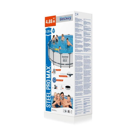 Bazén Bestway® Steel Pro MAX, 5612Z, filter, pumpa, rebrík, plachta, 4,88x1,22 m