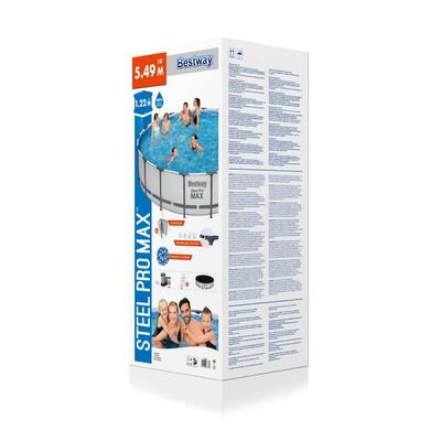 Bazén Bestway® Steel Pro MAX, 56462, filter, pumpa, rebrík, plachta, 5,49x1,22 m
