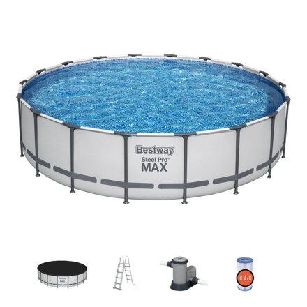 Bazén Bestway® Steel Pro MAX, 56462, filter, pumpa, rebrík, plachta, 5,49x1,22 m