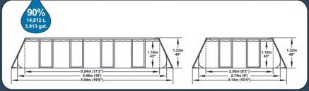 Bazén Bestway® Power Steel™, 56466, piesková filtrácia, rebrík, dávkovač, plachta, 5,49x2,74x1,22 m