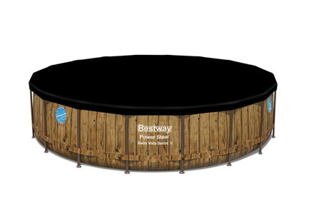 Bazén Bestway® Power Steel™, Vista Series, 56977, filter, pumpa, rebrík, plachta, ChemConnect ™ dávkovač, lepiaca záplata, 5,49x1,22 m