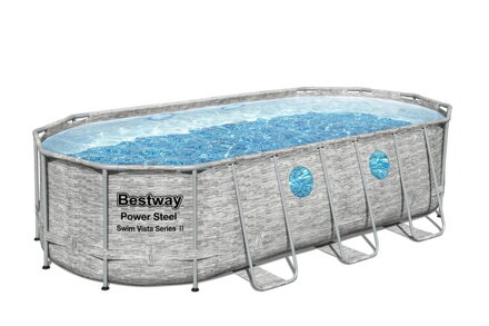 Bazén Bestway® Power Steel™, Vista Series, 56716, 5,49x2,74x1,22 m, filter, pumpa, rebrík, plachta, ChemConnect ™ dávkovač, lepiaca záplata, 5,49x2,74x1,22 m