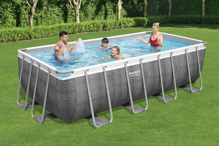 Bazén Bestway® Power Steel™, 56996, filter, pumpa, rebrík, dávkovač, plachta, 4.88m x 2,44m x 1.22m