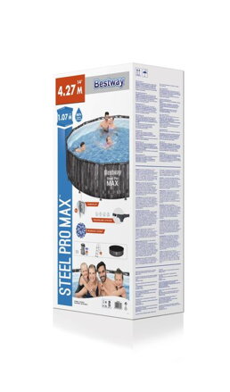Bazén Bestway® Steel Pro MAX, 5614Z, filter, pumpa, rebrík, plachta, 4.27m x 1.07m