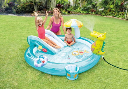 Bazénik Intex® 57165, Gator play center, detský, nafukovací, 2,01x1,70x0,84 m