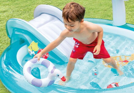 Bazénik Intex® 57165, Gator play center, detský, nafukovací, 2,01x1,70x0,84 m