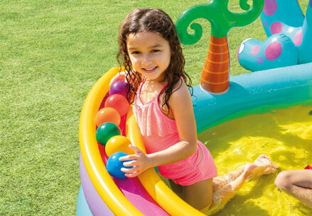 Bazénik Intex® 57135, Dinoland play center, detský, nafukovací, 3,02x2,29x1,12 m