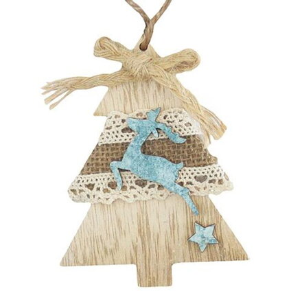 Ozdoba MagicHome XO204C, Stromček, 10cm, bal. 5 ks