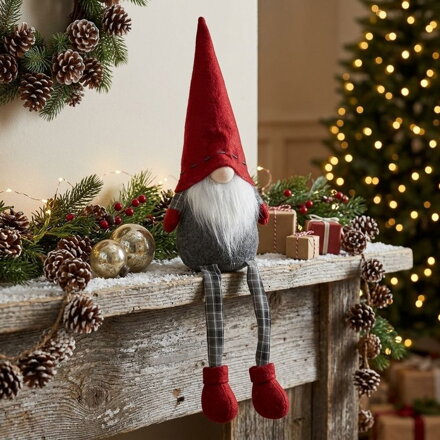 Dekoracia XmC68, Škriatok, hompáľajúci, 40 cm