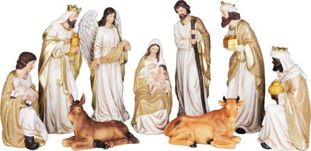 Dekorácia MagicHome Vianoce, betlehém, 9-dielny, polyresin, výška max. 25 cm