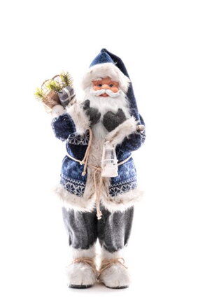 Dekoracia XmSA36, Santa s batohom a lampášom, 060 cm